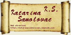 Katarina Samolovac vizit kartica